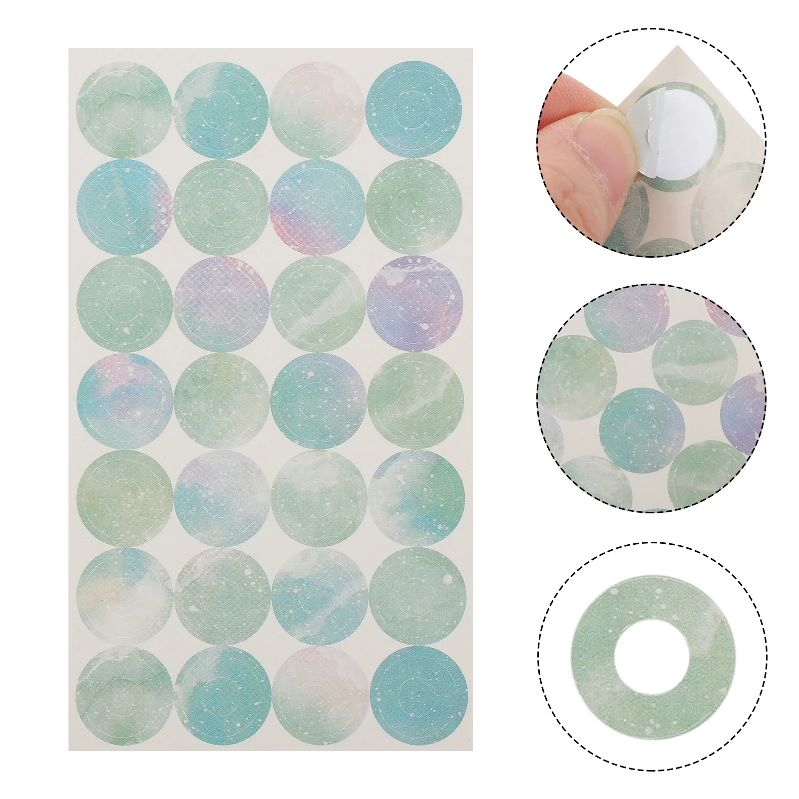 

20 Sheets Loose-leaf Hole Patching Stickers Paper Reinforcement Circles Binder Round Reinforcements Tag Hole-punched Pages