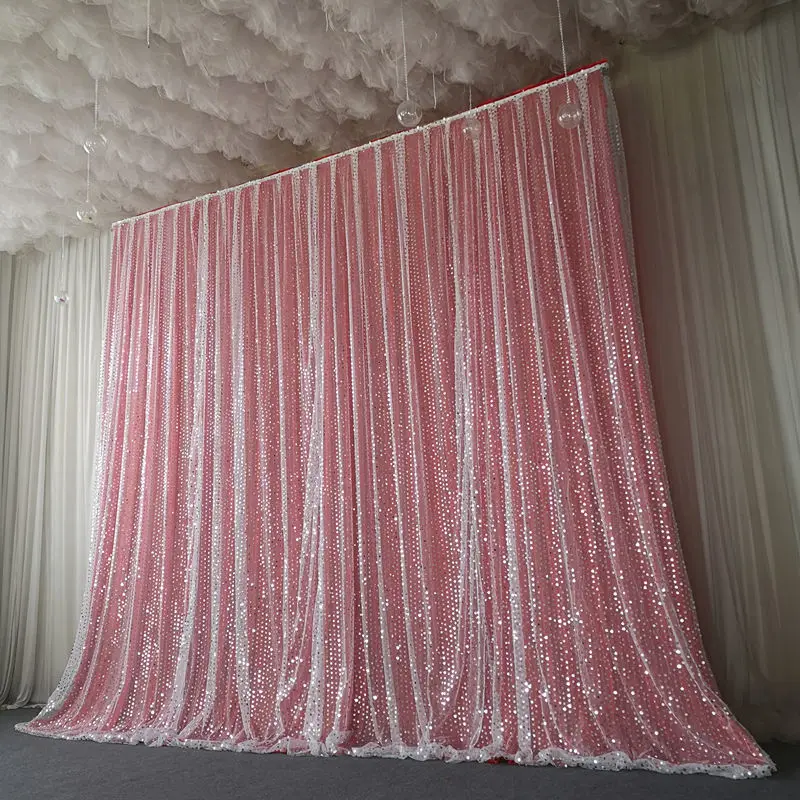 3x6m (10ftx20ft) Backdrop with Dense Sequins Swags Party Background Valance Wedding Backcloth Stage Church Stage Decoration
3x6m (10ftx20ft) Backdrop with Dense Sequins Swags Party Background Valance Wedding Backcloth Stage Church Stage Decoration