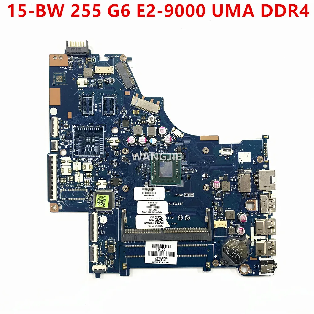 

CTL51/53 LA-E841P 924721-601 924721-001 For HP Pavilion 15-BW 255 G6 Laptop Motherboard With AMD E2-9000 UMA DDR4 100% Working