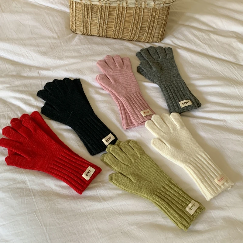 New Winter Touch Screen Gloves for Playing Phone Women Solid Color Thicken Warm Knitted Gloves Full Finger Gloves For Women
New Winter Touch Screen Gloves for Playing Phone Women Solid Color Thicken Warm Knitted Gloves Full Finger Gloves For Women