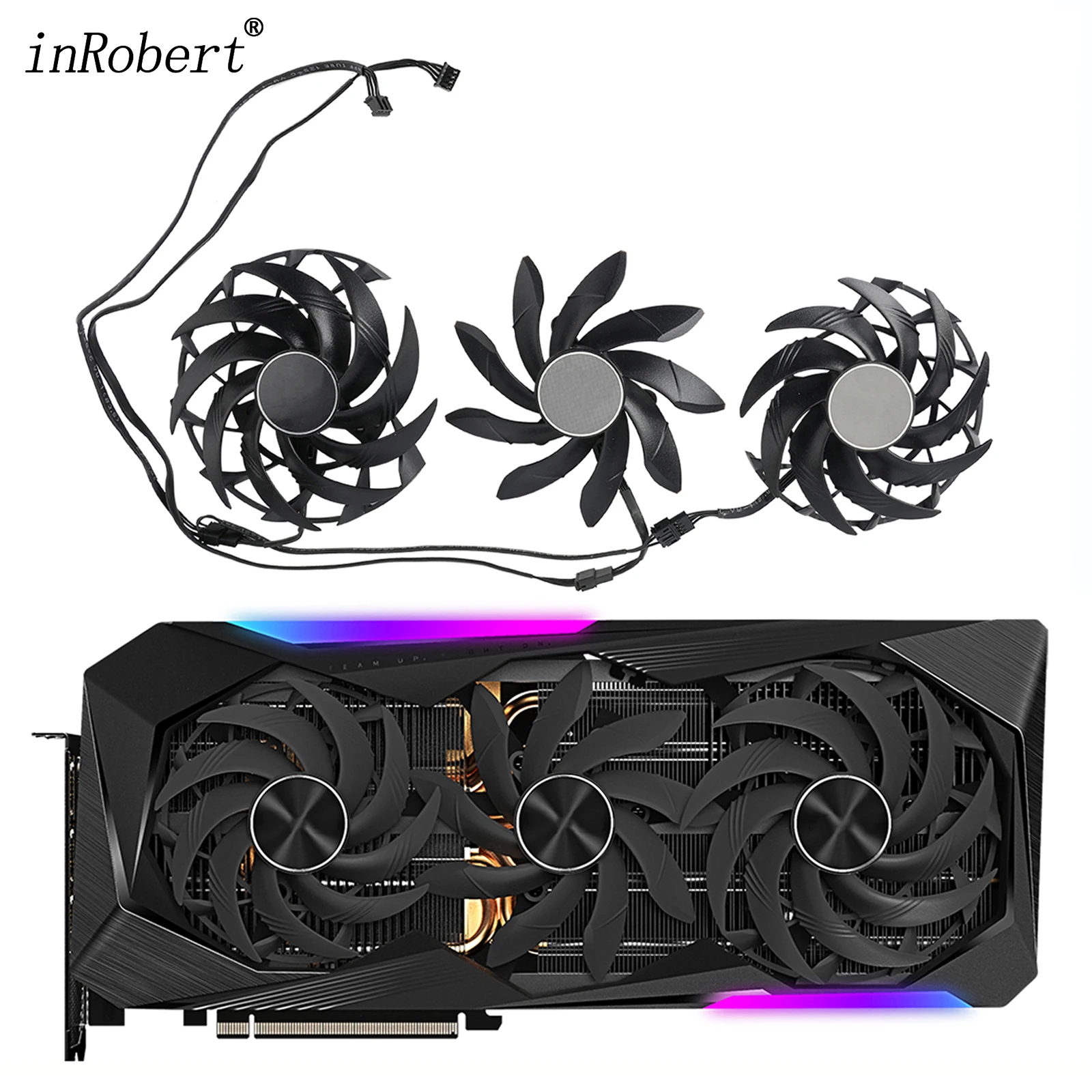 

New Graphics Card Fan PLD10015B12H 0.55A 4Pin for Gigabyte AORUS GeForce RTX 3070 3080 3090 XTREME RX 6800 6900 XT MASTER 16G