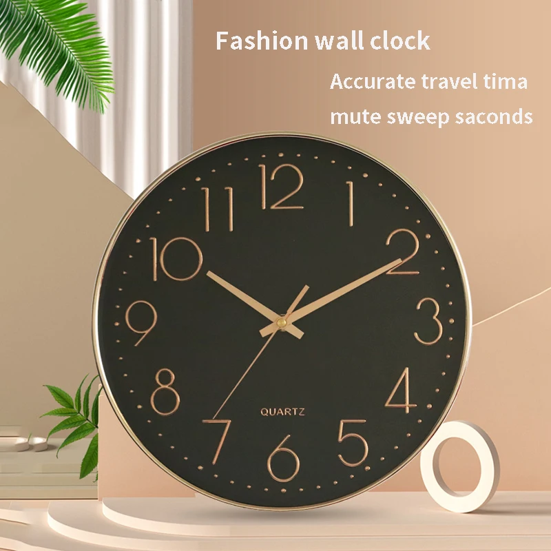 Бесшумные винтажные настенные часы 30 см для декора светодиодные модные с