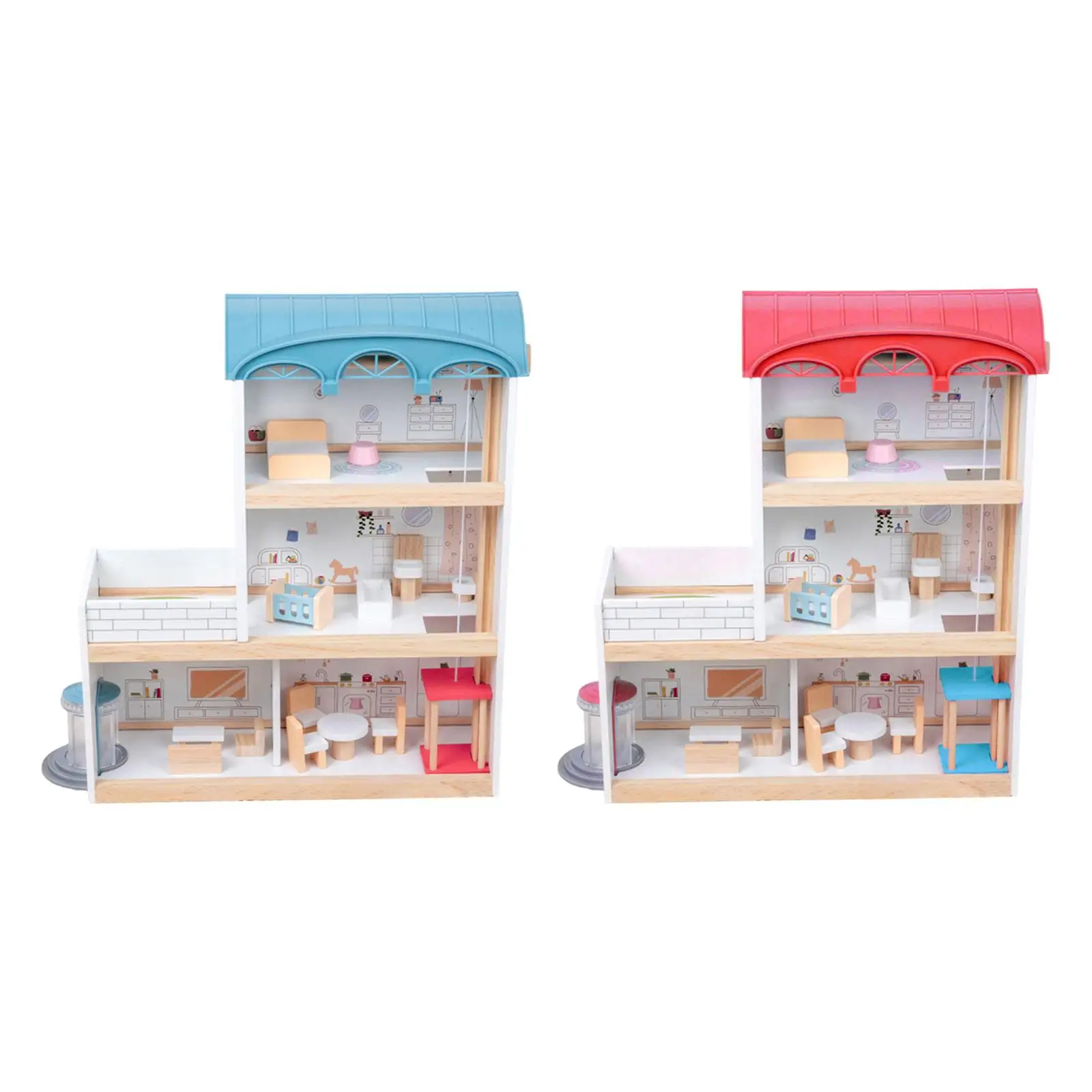 Wooden Doll House European Style House Easy to Assemble Handmade Accessories Doll House Toy
Wooden Doll House European Style House Easy to Assemble Handmade Accessories Doll House Toy