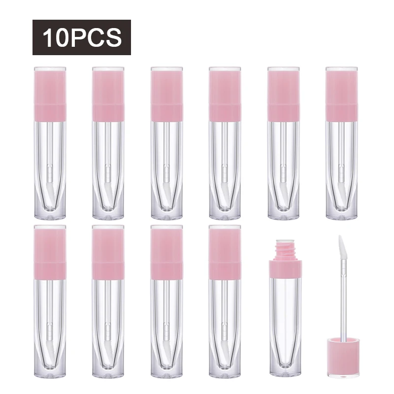 

CAIYA 6.4ml Pink lip gloss tubes containers Empty Refillable lipgloss tube Lip Balm Glaze travel Bottle Cosmetics Accessories