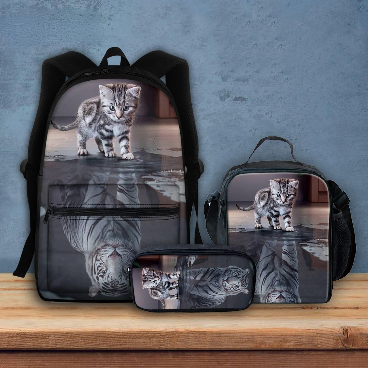 HOMDOW Fashion Schoolbags for Teenagers Creative Cat refracts tiger Design School Backpack High Capacity Travel Bag Mochila
HOMDOW Fashion Schoolbags for Teenagers Creative Cat refracts tiger Design School Backpack High Capacity Travel Bag Mochila