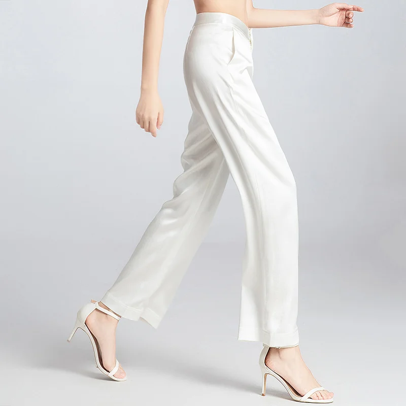 2023 Women's fashion original design heavy silk wide leg pants female 100% mulberry silk loose straight trousers summer 190502
2023 Women's fashion original design heavy silk wide leg pants female 100% mulberry silk loose straight trousers summer 190502