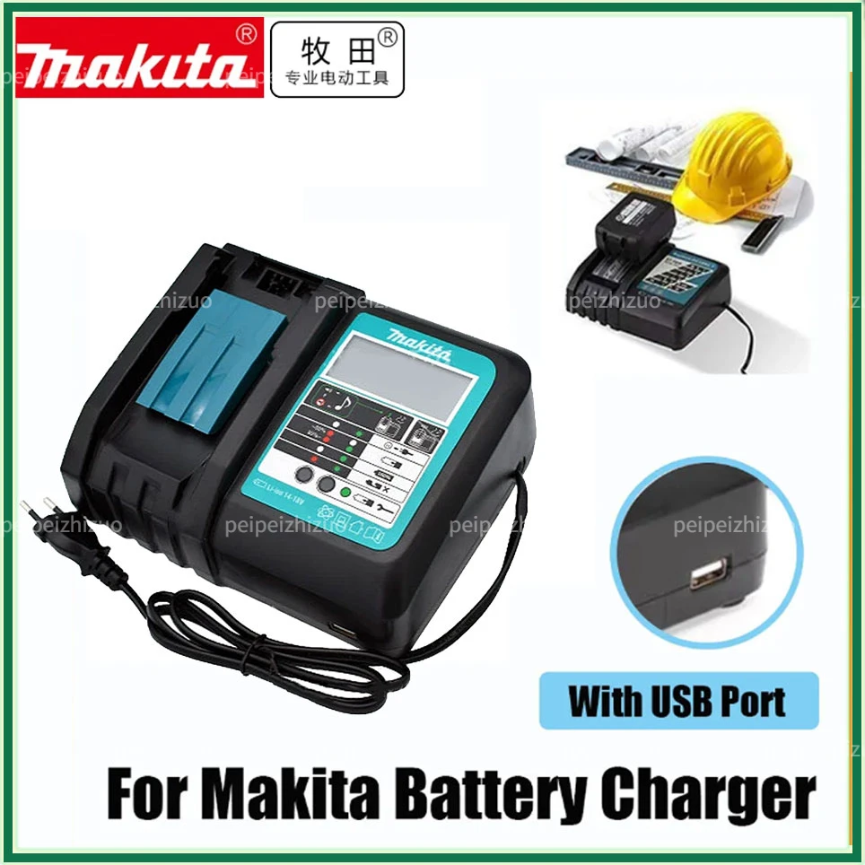 

Original Makita Charger 14.4V-18V DC18RC Battery Charger Makita 6000mAh Bl1830 Bl1430 BL1860 BL1890 Tool Power Charger