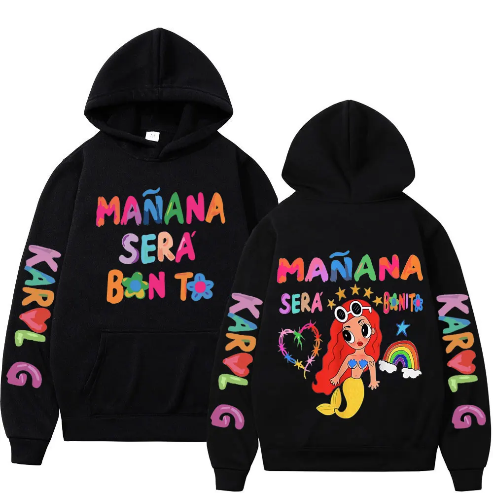

Singer Karol G Album Manana Sera Bonito Graphic Hoodie Men Women Fashion Hip Hop Sweatshirts Street Trend Y2k Aesthetics Hoodies