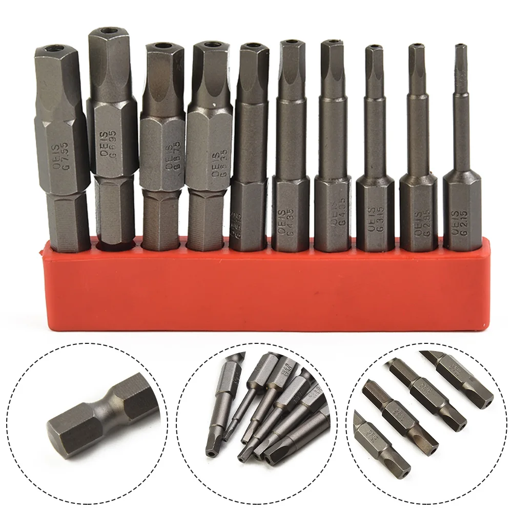 10 Pcs 50mm Pentagonal Screwdriver Magnetic 1/4 Inch Hex Shank 2.15-7.35mm For Pentagonal Anti-theft Screws Disassembly Tools
10 Pcs 50mm Pentagonal Screwdriver Magnetic 1/4 Inch Hex Shank 2.15-7.35mm For Pentagonal Anti-theft Screws Disassembly Tools
