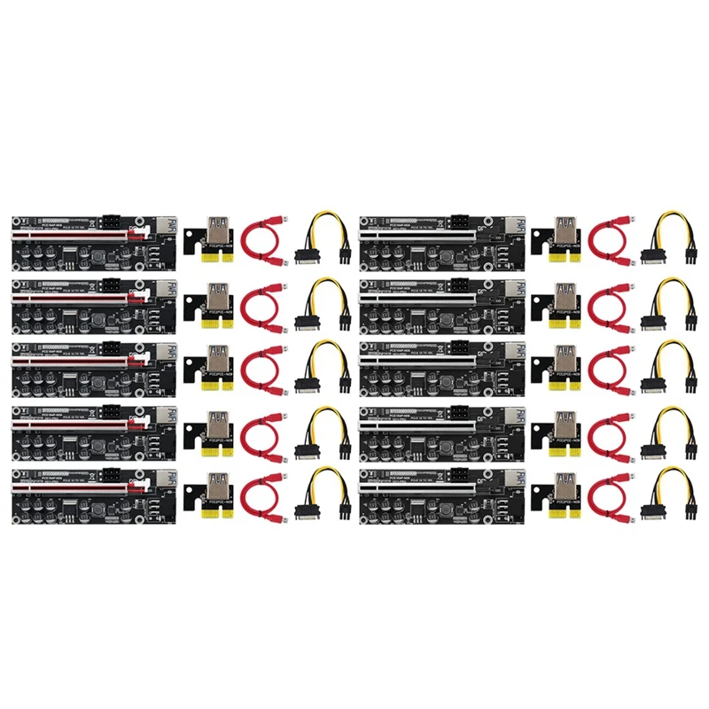 10 шт. PCIE Riser V011pro PCI Express 1X до 16X карта расширения графического процессора с USB 3,0 удлинительным кабелем 10 твердых конденсаторов для майнинга
10 шт. PCIE Riser V011pro PCI Express 1X до 16X карта расширения графического процессора с USB 3,0 удлинительным кабелем 10 твердых конденсаторов для майнинга