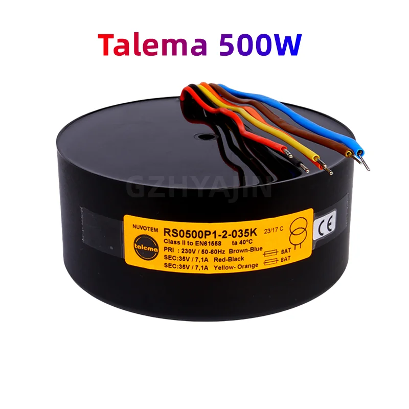 

Talema 500W 500VA Dual 25V 30V 35V 40V 45V 50V Toroidal Transformer, suitable for power amplifier DIY assembly or repair