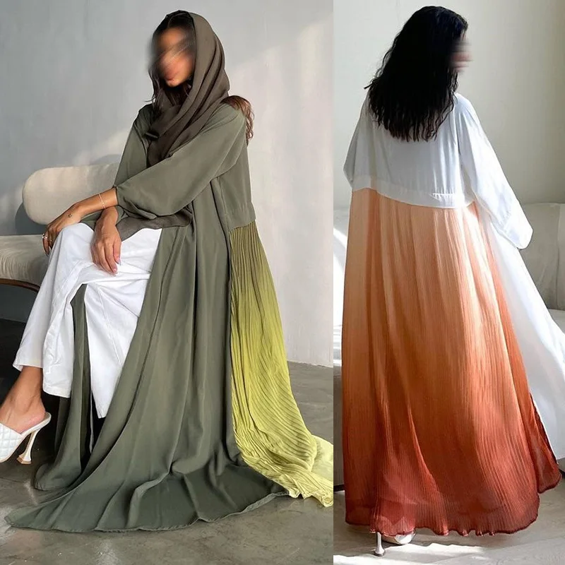 Muslim Fashion Abaya Dubai Luxury Arab Robe Modest Clothing Tax Products Turkey Cardigan Chiffon Pleated Patchwork Islamic Dress
Muslim Fashion Abaya Dubai Luxury Arab Robe Modest Clothing Tax Products Turkey Cardigan Chiffon Pleated Patchwork Islamic Dress