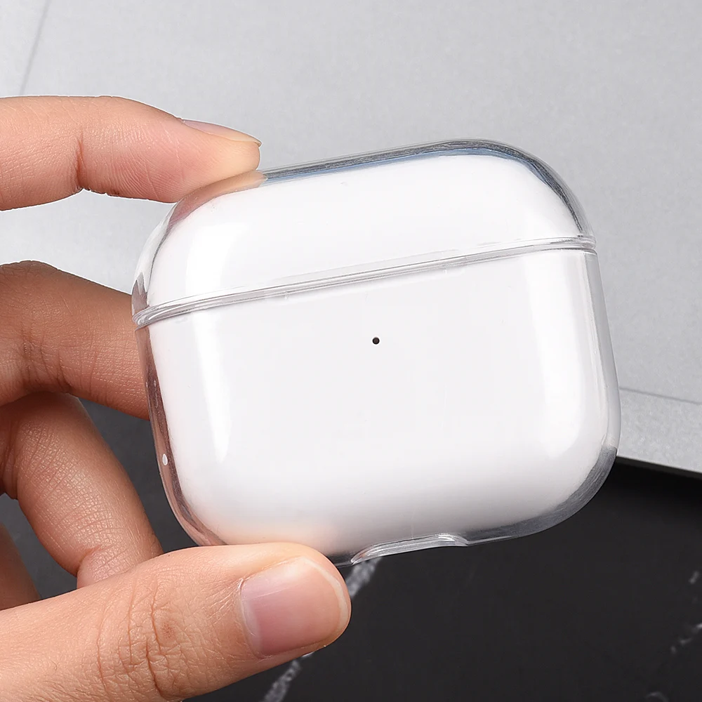 Фото Жесткий ПК чехол для Apple Airpods 3 защитный прозрачный беспроводной наушников Airpods3 Pro