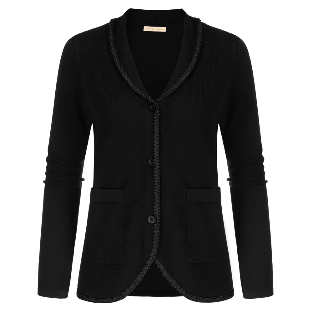 Belle Poque Women Vintage Shrug Sweaters Vintage Shawl Lapel Cardigan Long Sleeve Knitted Blazer Coat For Dress A30
Belle Poque Women Vintage Shrug Sweaters Vintage Shawl Lapel Cardigan Long Sleeve Knitted Blazer Coat For Dress A30