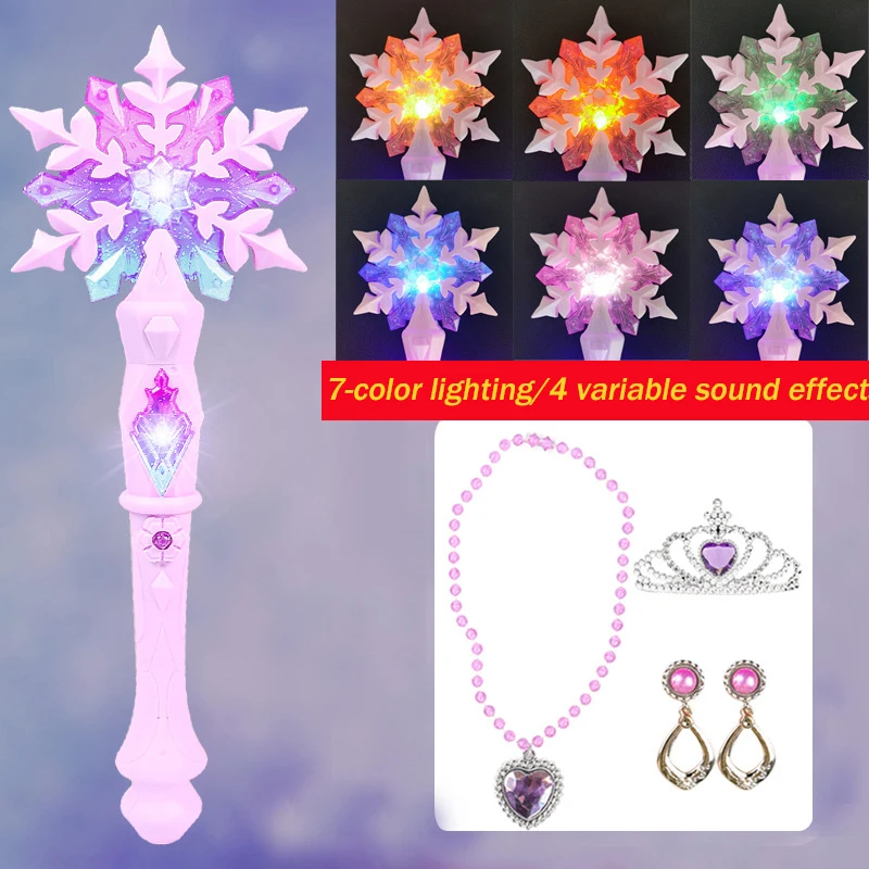 

1pc Luminous Toys Wand Stick Glowing Wands Flashing Sticks Toys Christmas Snowflake Glow Wand Stick Children'S Flash Toy Set