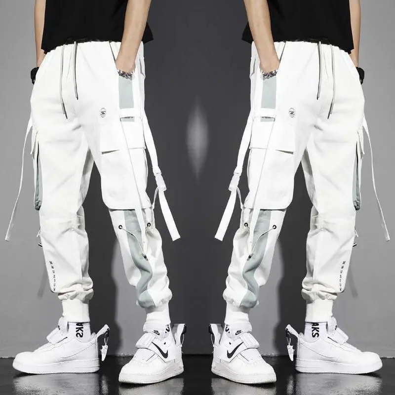 Classic Streetwear Casual Men Ribbon Harem Jogging Pants Male Spring Cargo Pants Multi-Pockets Men Trousers Harajuku
Classic Streetwear Casual Men Ribbon Harem Jogging Pants Male Spring Cargo Pants Multi-Pockets Men Trousers Harajuku
