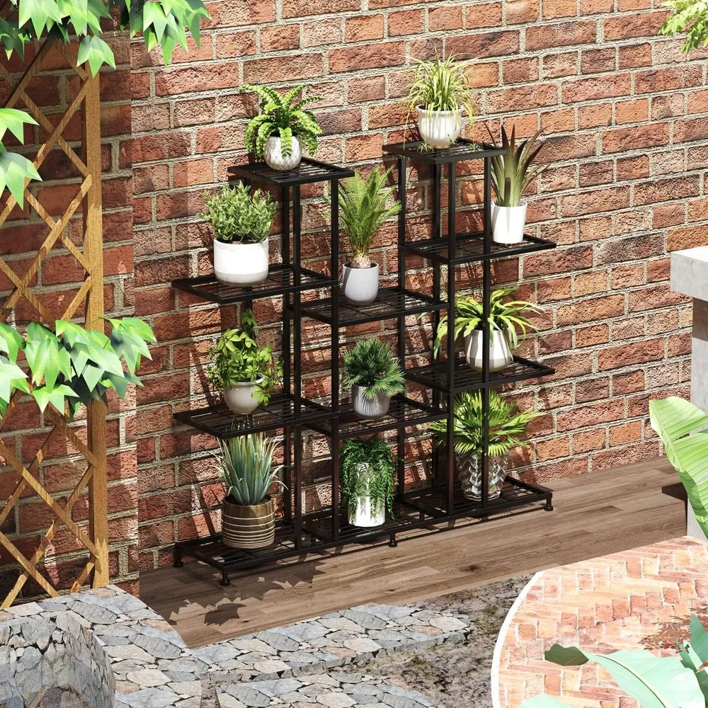 Metal Plant Stand, large indoor Plant Stands Decorative Black Steel Plant Shelf for Indoor Patio Garden Balcony and Yard
Metal Plant Stand, large indoor Plant Stands Decorative Black Steel Plant Shelf for Indoor Patio Garden Balcony and Yard