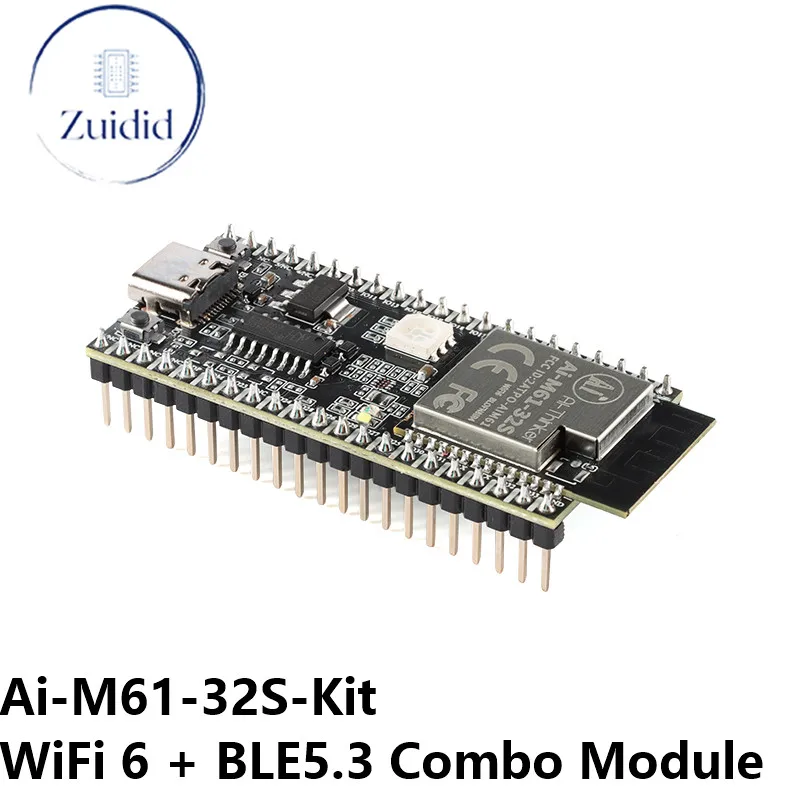 AI-M61-32S-Kit WiFi 6 Bluetooth-compatible BLE 5.3 Combo Module Development Board 2.4GHZ Wi-Fi Wireless BL618 Ai-M61-32S
AI-M61-32S-Kit WiFi 6 Bluetooth-compatible BLE 5.3 Combo Module Development Board 2.4GHZ Wi-Fi Wireless BL618 Ai-M61-32S