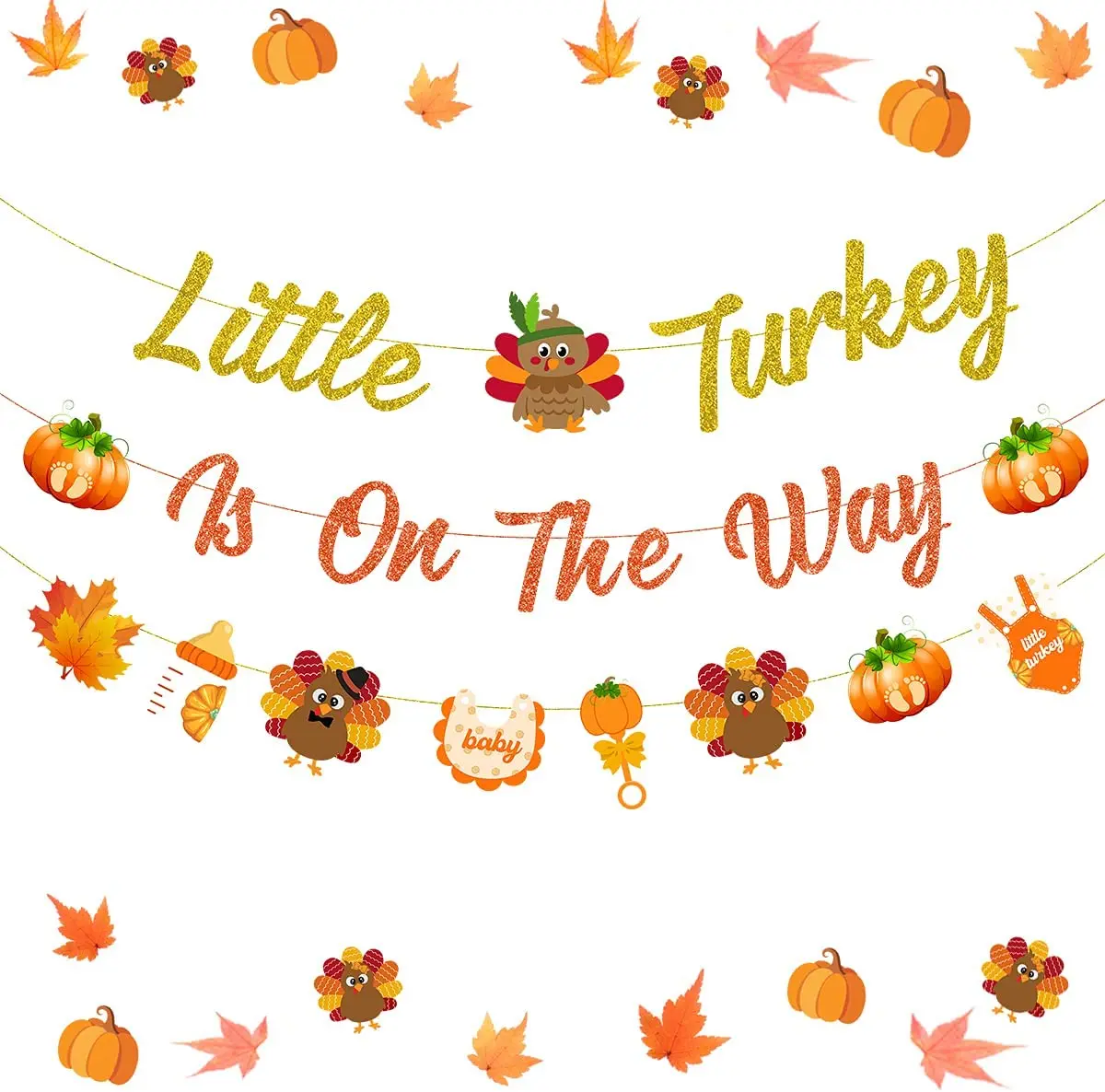 Fall Baby Shower Decorations Little Turkey Is on The Way Banner Garland for Thanksgiving Little Pumpkin Baby Shower Decoration
Fall Baby Shower Decorations Little Turkey Is on The Way Banner Garland for Thanksgiving Little Pumpkin Baby Shower Decoration