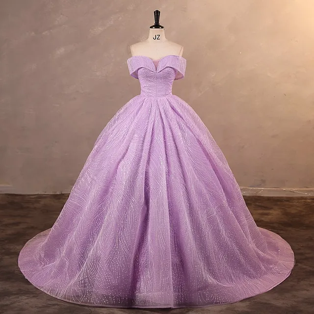 Robe de Rhà paillettes violettes, robe de Quinceanera, robe de Rhclassique, robe de Rhdouce, photo réelle, grande taille, nouveau, 2023 1
