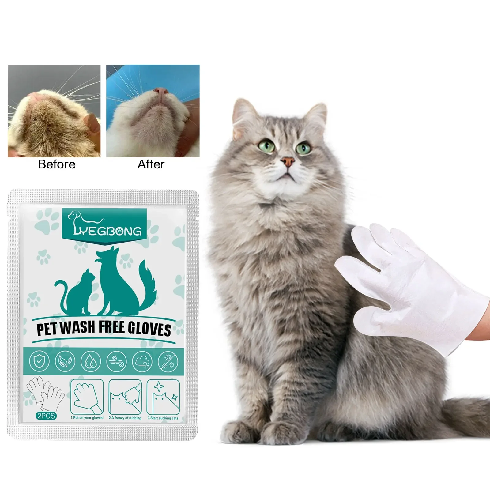 Dog Cat Cleaning Gloves Antibacterial Body Stain Cleaning Soft Eye Hair Removal Spa Bath Massage Disposable Pet Grooming Glove
Dog Cat Cleaning Gloves Antibacterial Body Stain Cleaning Soft Eye Hair Removal Spa Bath Massage Disposable Pet Grooming Glove