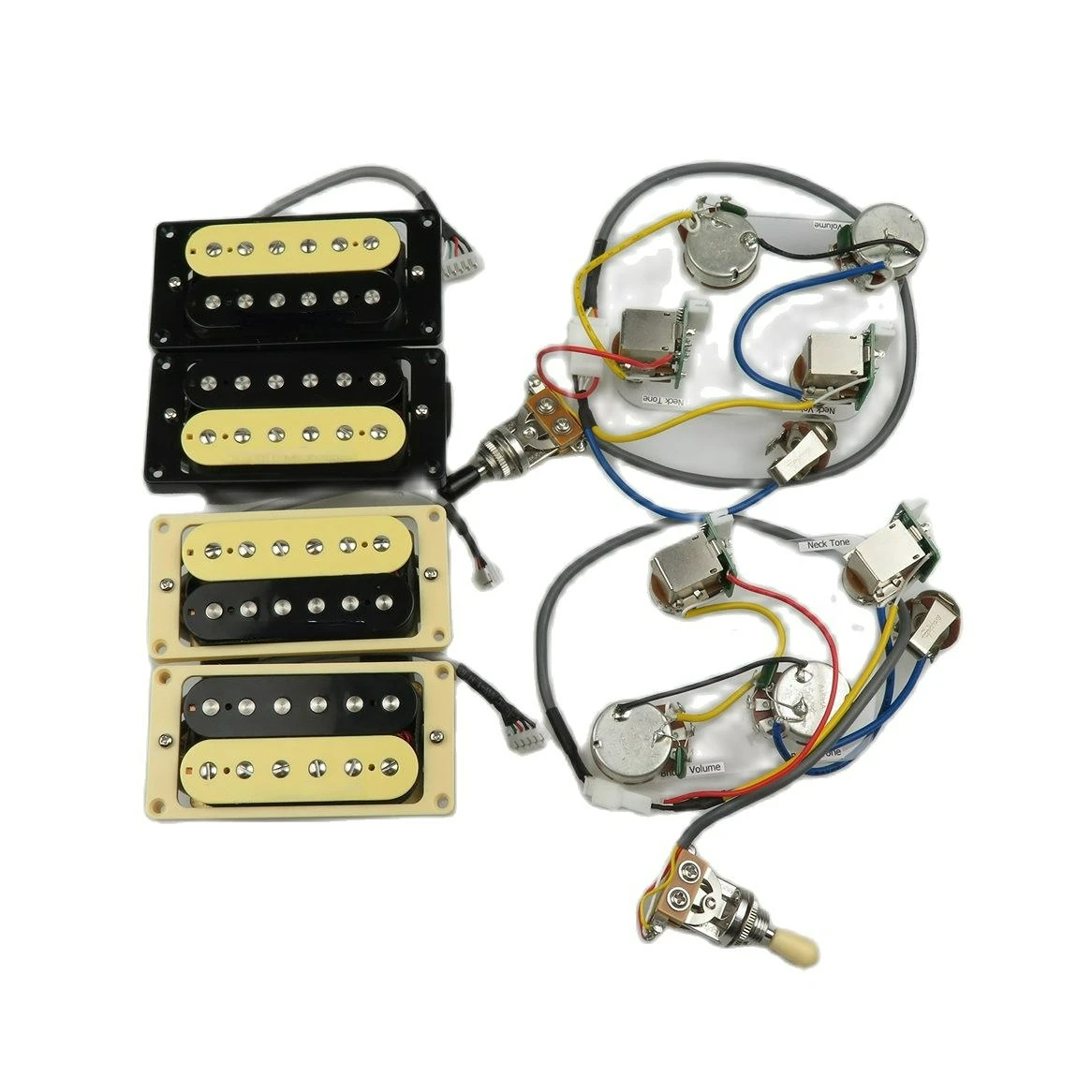 Модернизированный захват электрогитары Humbuckering SH1n SH4 4C без сварки, односекционный функциональный жгут проводов для LP гитарных деталей
Модернизированный захват электрогитары Humbuckering SH1n SH4 4C без сварки, односекционный функциональный жгут проводов для LP гитарных деталей