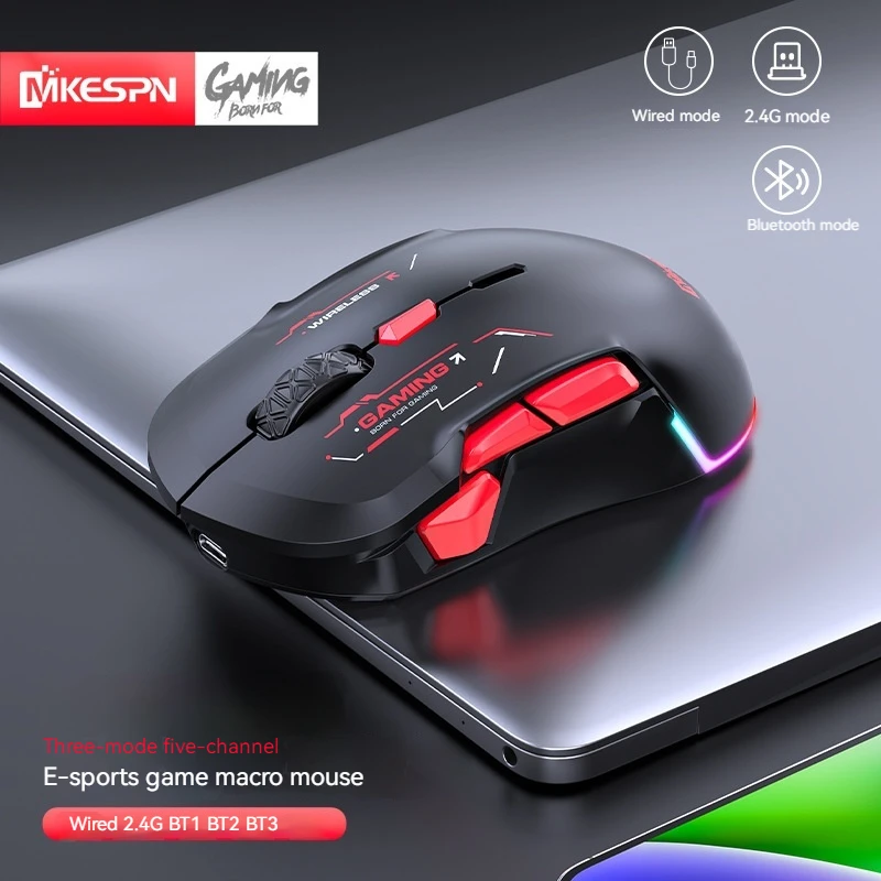Macro Rgb Gaming Mouse Wireless 3-mode 2.4g/bluetooth/wired With Driver Rechargeable Left And Right Hand Symmetrical Mouse Gift
Macro Rgb Gaming Mouse Wireless 3-mode 2.4g/bluetooth/wired With Driver Rechargeable Left And Right Hand Symmetrical Mouse Gift