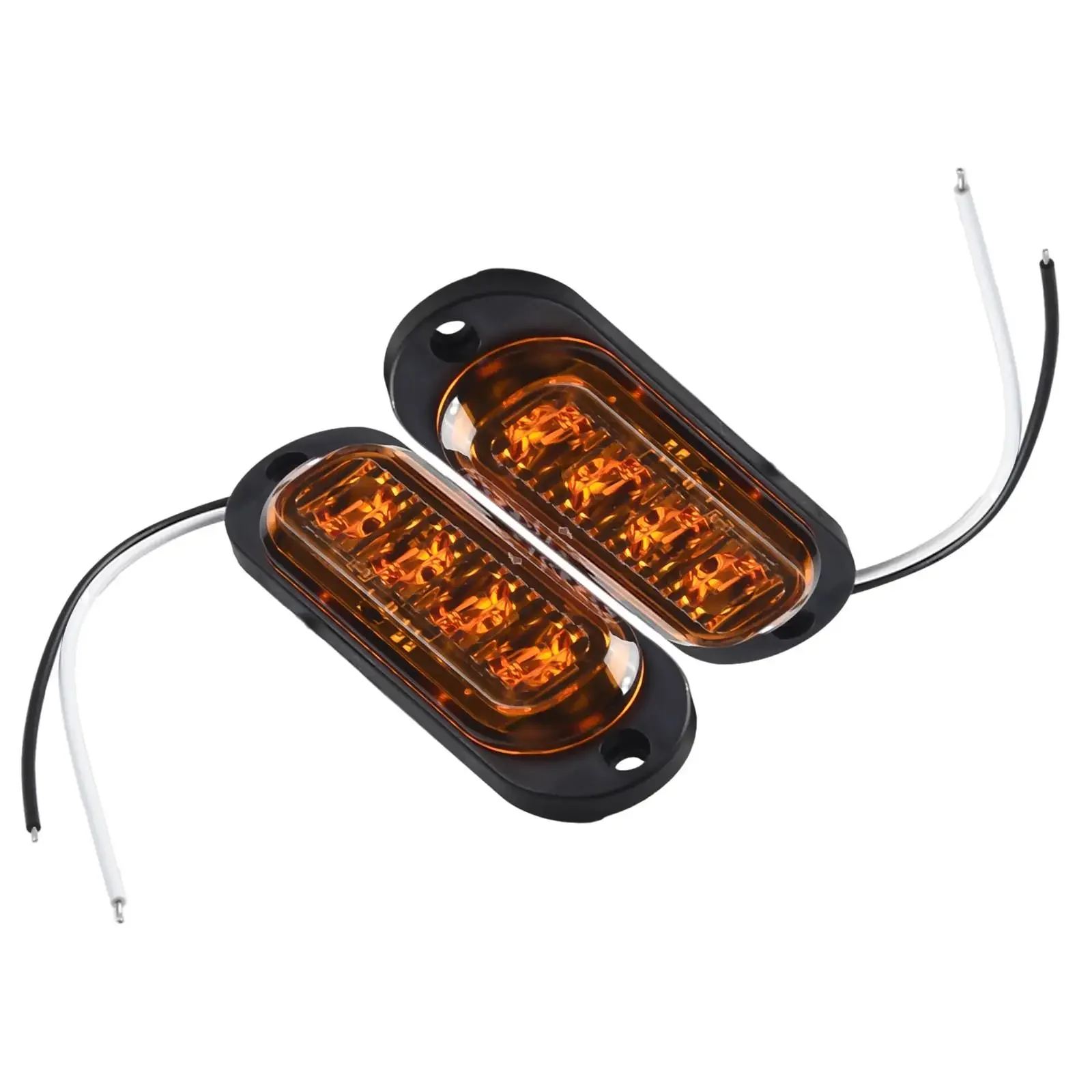 2×Yellow 4LED Side Marker Clearance Light Orange Lamp Indicator DC12V-24V For Truck/Trailer/Caravans/RV/Lorry/Boat
2×Yellow 4LED Side Marker Clearance Light Orange Lamp Indicator DC12V-24V For Truck/Trailer/Caravans/RV/Lorry/Boat
