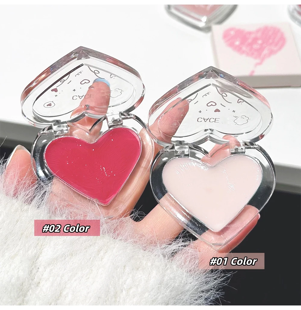 Love Heart Highlighter Blusher Palette Brightening Face Highlighter Cream Waterproof High Gloss Blush Illuminator Korean Makeup 4 Sae90ab1cfb1b402590070258ff27e086l