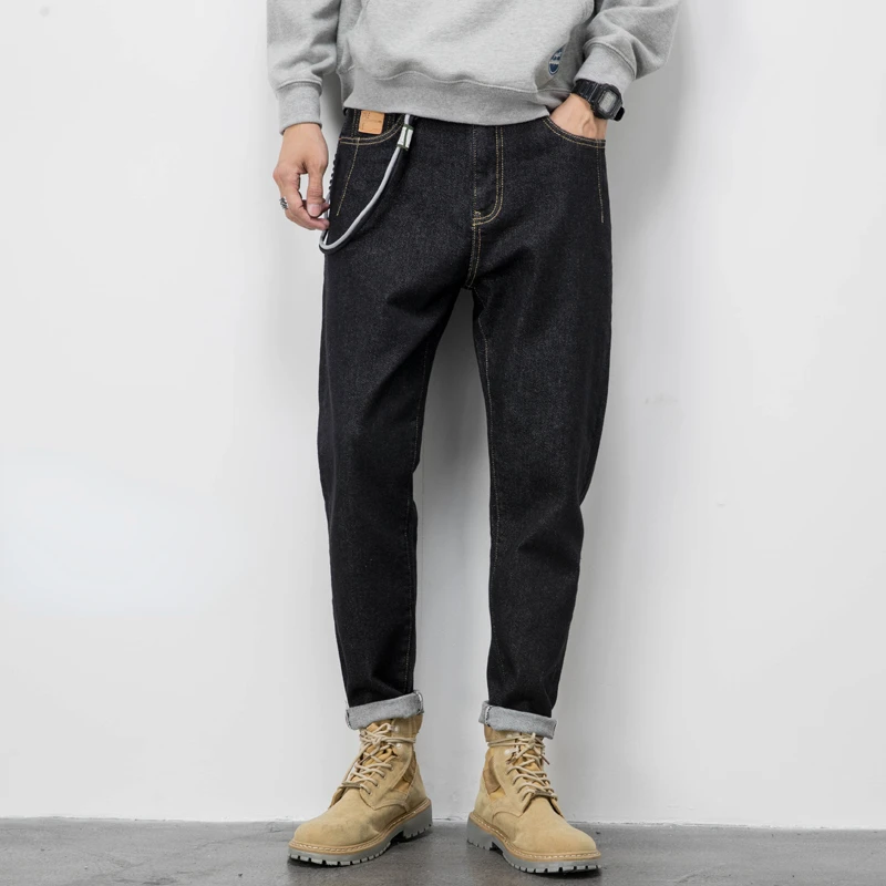 Men's Streetwear Baggy Jeans Pants Autumn New Korean Fashion Straight Full Length Denim Cropped Trousers Harem Pants Male Z38
Men's Streetwear Baggy Jeans Pants Autumn New Korean Fashion Straight Full Length Denim Cropped Trousers Harem Pants Male Z38
