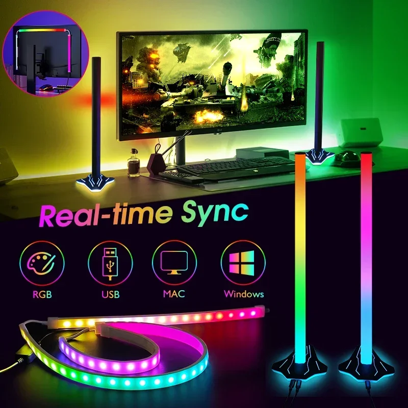 RGB Computer Same Screen Pickup Light Esports Game Atmosphere Surrounding Rhythm Background LED Light for MacOS 13+ Windows 8-11
RGB Computer Same Screen Pickup Light Esports Game Atmosphere Surrounding Rhythm Background LED Light for MacOS 13+ Windows 8-11