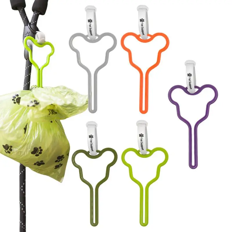 

5 Pcs Dog Poop Bags Dog Poop Bag Holder Pet Waste Bag Dispenser Pet Leashes Carrier Clip Pet Garbage picker pet Outdoor Carrier