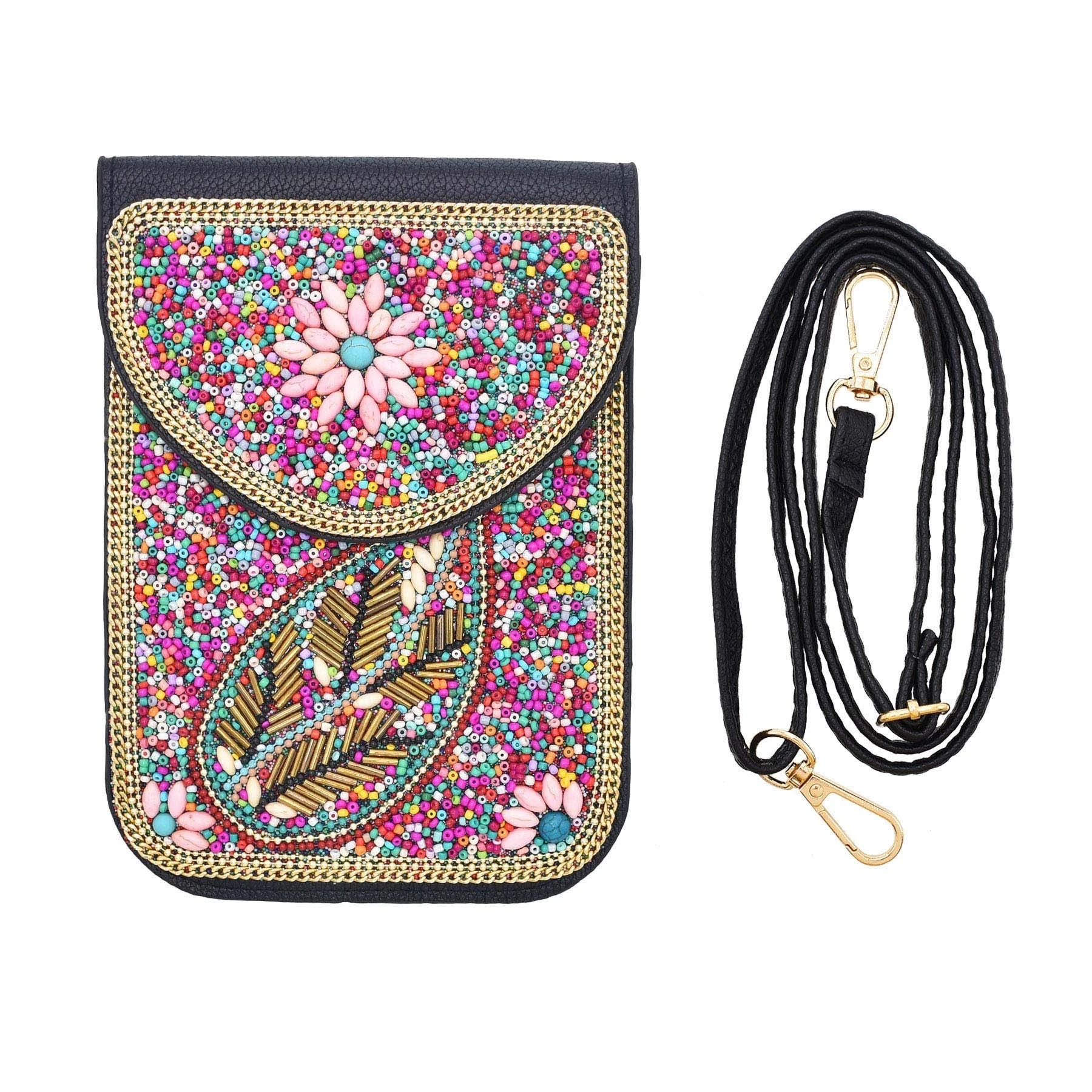 Bohojewelry Store Bohemian Multi Beaded Leaf Short Hand Bag Purse Cosmetic Bag for Women Girls party Accessories
Bohojewelry Store Bohemian Multi Beaded Leaf Short Hand Bag Purse Cosmetic Bag for Women Girls party Accessories