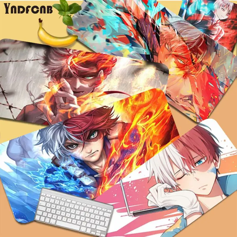 

My Hero Academia Todoroki Shoto High Quality Durable Rubber Mouse Mat Pad Size For Keyboards Mat Mousepad For Boyfriend Gift