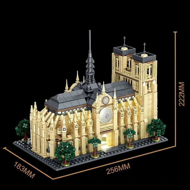 1757PCS Notre Dame De Paris Modular Buildings with Light MOC Architecture Splicing Assembly Building Blocks Brick Puzzle Toys 1757PCS Notre Dame De Paris Modular Buildings with Light MOC Architecture Splicing Assembly Building Blocks Brick Puzzle Toys