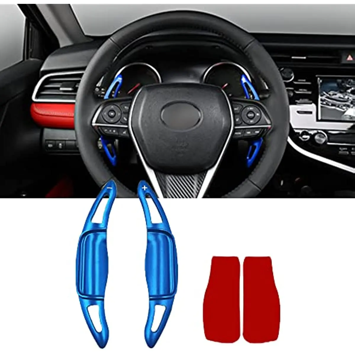 

Steering Wheel Paddle Shifter Extension Cover Shift Car Interior Trims for Toyota Camry LE SE XLE XSE 18-22 Corolla RAV4 19-22