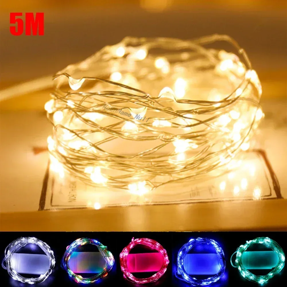 5M LED Copper Wire String Lights Battery Powered Garland Fairy Lighting Strings for Holiday Christmas Wedding Party Decoration
5M LED Copper Wire String Lights Battery Powered Garland Fairy Lighting Strings for Holiday Christmas Wedding Party Decoration