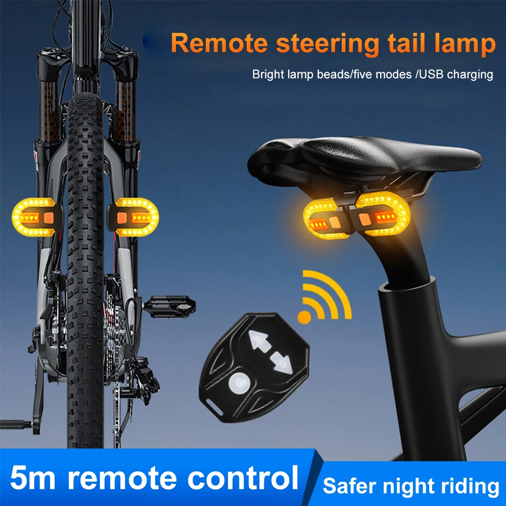 LED Bicycle Remote Control Turn Signal Taillight Rechargeable Waterproof Bike Warning Lamp for Outdoor Cycling Accessories
LED Bicycle Remote Control Turn Signal Taillight Rechargeable Waterproof Bike Warning Lamp for Outdoor Cycling Accessories