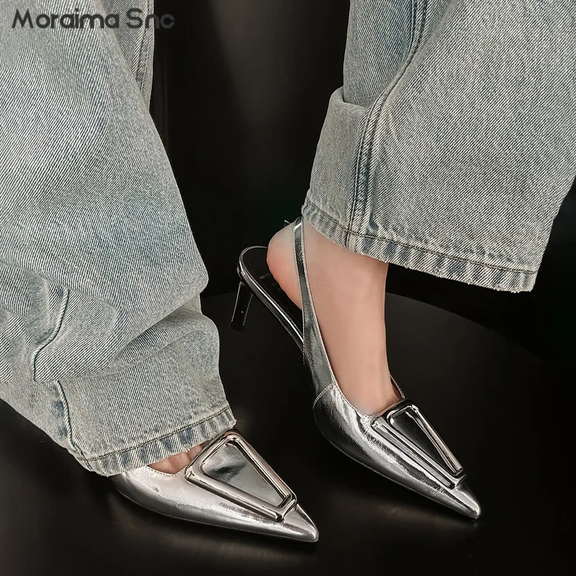 Metal Buckle Professional High Heels Pointed Toe Stiletto Summer Back Empty Toe Sandals Simple Fashion Women's Shoes
Metal Buckle Professional High Heels Pointed Toe Stiletto Summer Back Empty Toe Sandals Simple Fashion Women's Shoes