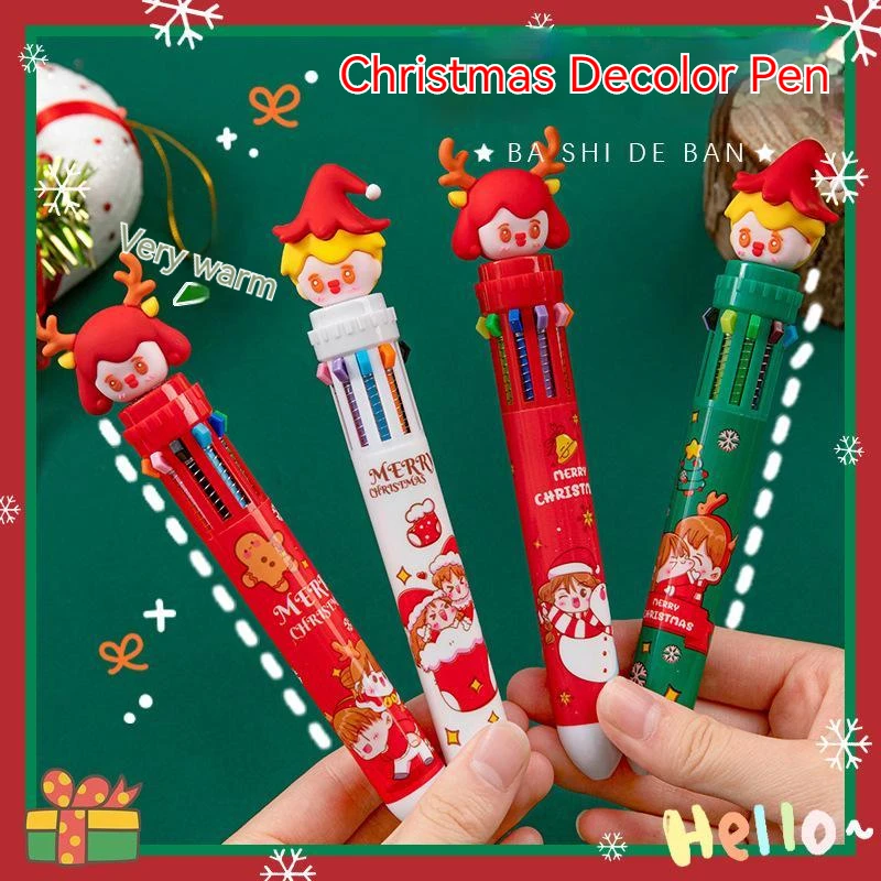 New Gel Pen Cartoon Santa Claus 10-color Press Creative Hand Pen Kawaii Ballpoint Pen Gifts School Office Stationary 20pcs
New Gel Pen Cartoon Santa Claus 10-color Press Creative Hand Pen Kawaii Ballpoint Pen Gifts School Office Stationary 20pcs