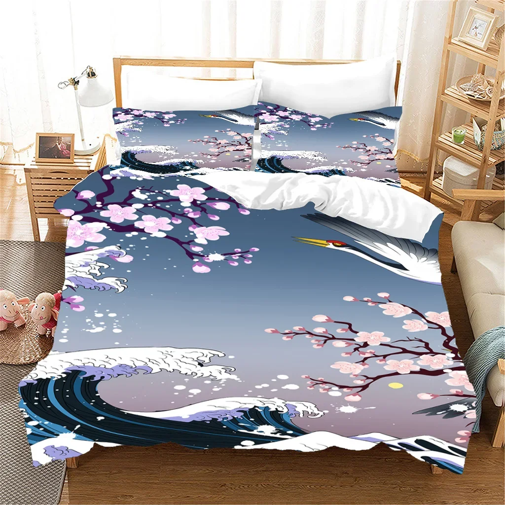 Japanese Ocean Wave Plum Blossoms 3PCS Queen Twin Full Bedding Sets Single Double Bed Duvet Cover Set and 2 pcs Pillow cover
Japanese Ocean Wave Plum Blossoms 3PCS Queen Twin Full Bedding Sets Single Double Bed Duvet Cover Set and 2 pcs Pillow cover