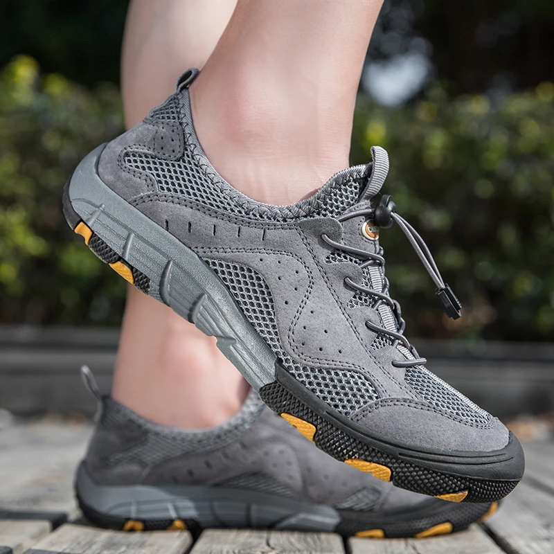 Men's Casual Shoes Fashion Sneakers Lightweight Breathable Outdoor Leather Hiking Shoes
Men's Casual Shoes Fashion Sneakers Lightweight Breathable Outdoor Leather Hiking Shoes