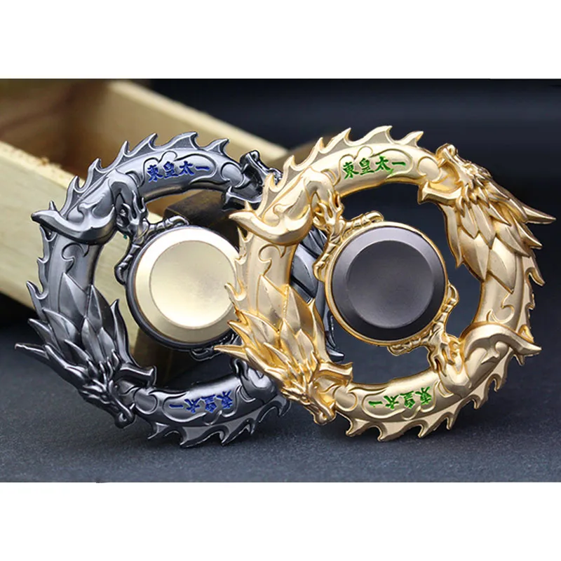 

Dragon Metal Fidget Spinner Zinc Alloy Gyro Rotary EDC Hand Spinner for Autism and ADHD Focus Stress Fingertip