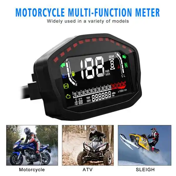 Universal Motorcycle VA LCD Speedometer Digital Meter Odometer 2/4 Cylinders for Ducati Honda Yamaha Speed Meter
Universal Motorcycle VA LCD Speedometer Digital Meter Odometer 2/4 Cylinders for Ducati Honda Yamaha Speed Meter
