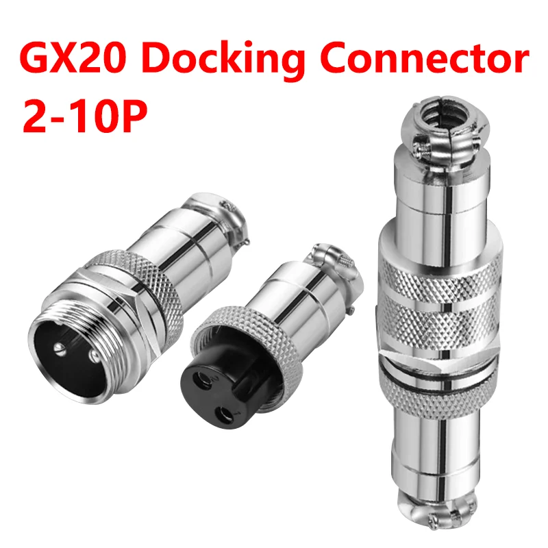 

5PCS GX20 Docking 2/3/4/5/6/7/8/9/10/12/14/15 Pin Male Female Butting Wire Cable Circular Aviation Socket Plug Panel Connector