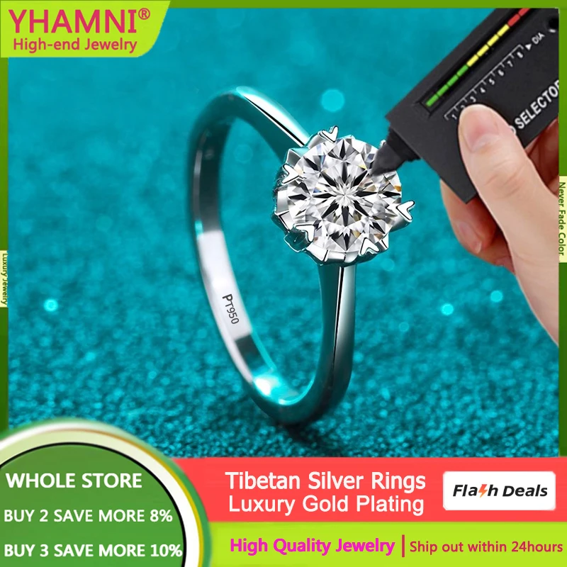 YHAMNI ювелирные изделия PT950 Платиновое кольцо романтическое сердце когти инкрустация 1 карат бриллиант муассанит обручальное кольцо для женщин
YHAMNI ювелирные изделия PT950 Платиновое кольцо романтическое сердце когти инкрустация 1 карат бриллиант муассанит обручальное кольцо для женщин
