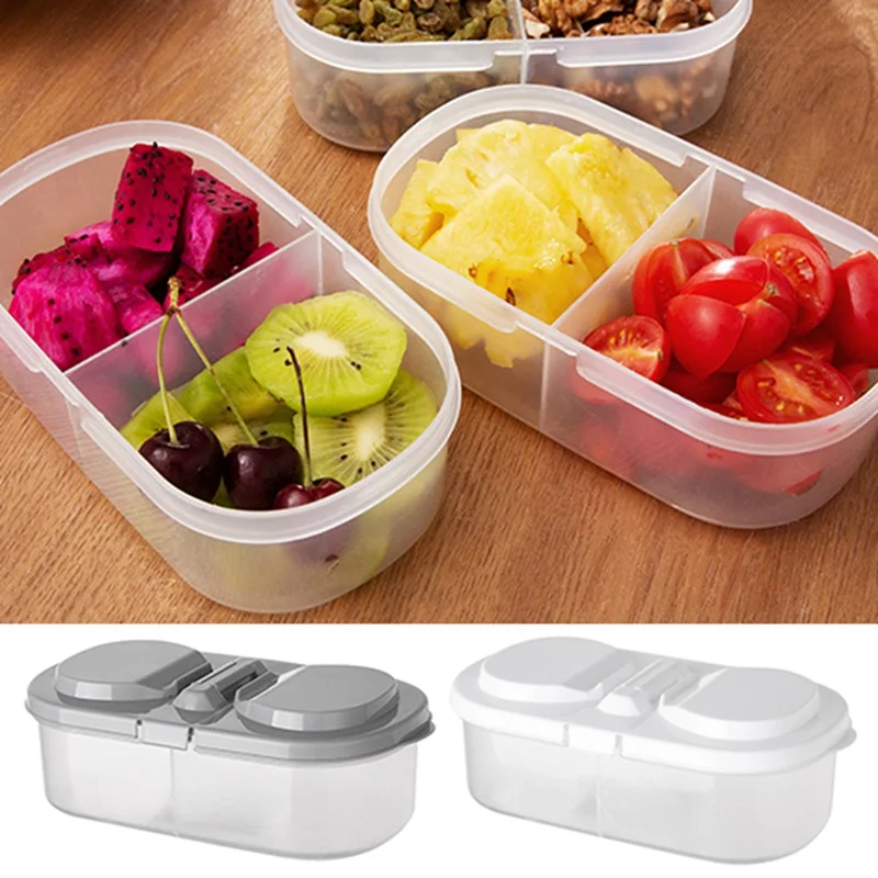 

Double Lattice Transparent Buckle Sealed Can Kitchen Refrigerator Storage Box Food Storage Storage Box Portable Storage Box