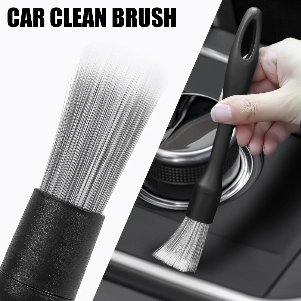 

Car Dashboard Crevice Dusting Brush Auto Detail Brush Grooming Brush with Synthetic Bristle Tire Cleaning Brushes Car Wash Tool