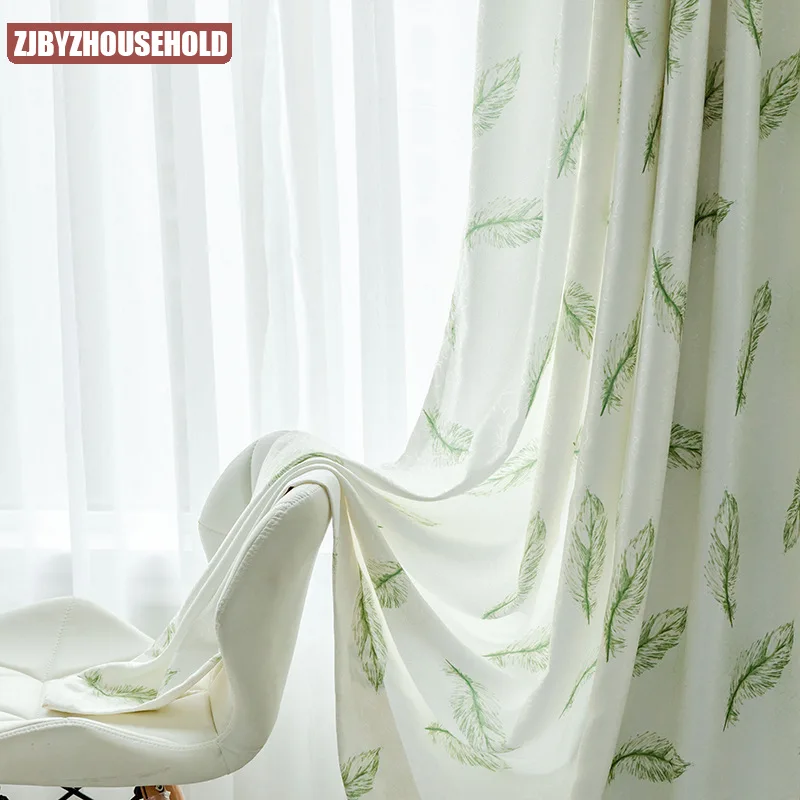 Modern Simple Pastoral Curtain for Living Room Bedroom Cationic Leaf Printing Jacquard Refreshing Feather High Shading Curtains
Modern Simple Pastoral Curtain for Living Room Bedroom Cationic Leaf Printing Jacquard Refreshing Feather High Shading Curtains