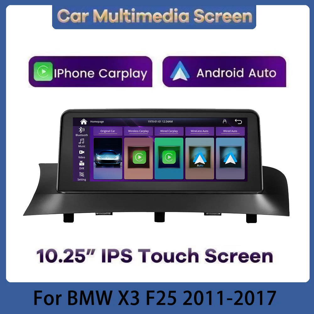 Car Radio For BMW X3 F25 Wireless Carplay Android Auto Car Multimedia Screen GPS Navigation Stereo 10.25 2Din
Car Radio For BMW X3 F25 Wireless Carplay Android Auto Car Multimedia Screen GPS Navigation Stereo 10.25 2Din